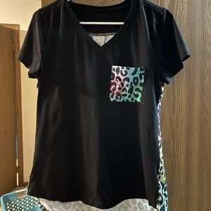 2000s cheetah print Lisa Frank tee